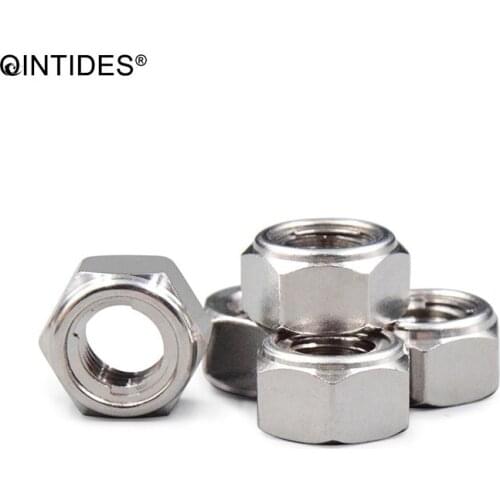 QINTIDES M3 M4 M5 M6 M8 Prevailing torque type all-metal hexagon nuts 304 stainless steel All metal lock nuts