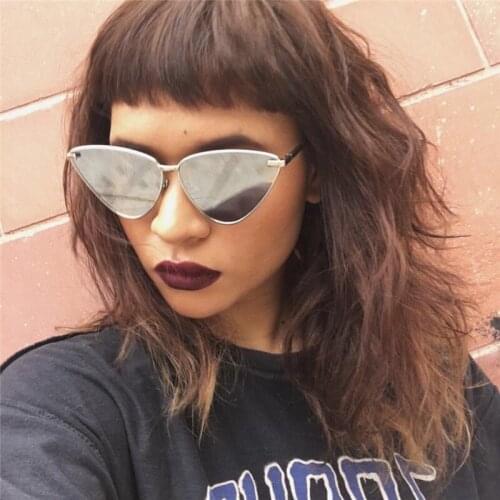 Oversized Sunglasses Fashion Women Cat Eye Sunglasses Brand Designer Retro Metal Coating Mirror Sun Glasses Goggle UV400 Eyewear
