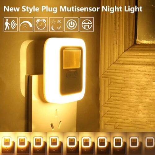 Led Motion Sound Sensor Night Light Bedroom Decor Lamp Home Staircase Closet Aisle Decorative Night Lamp Christmas Kids Gifts