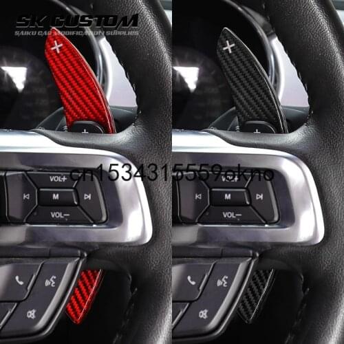 For Ford Mustang 2015-20 Carbon Fiber Car Steering Wheel Shift Paddle Blade Shifter Extension