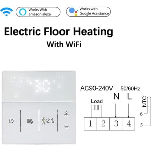 Tuya WiFi Smart Thermostat Electric Floor Heating Water/Gas Boiler Temperature Remote Controller Works With Google Home Alexa