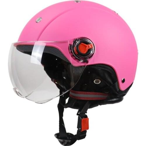 Adult Motorcycle Vintage PU Leather sun visor and Retractable GoggleDetachable Warm Collar