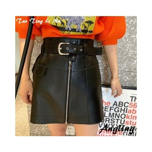 Top brand New Fashion 2020 Real Genuine Sheep Leather Skirt G40 high quality