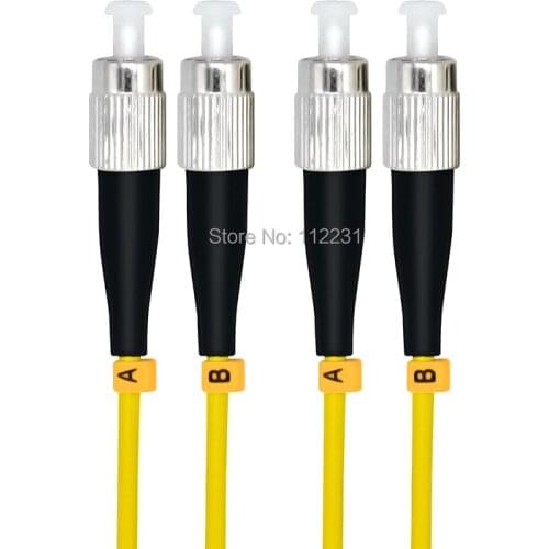 10Meters FC to FC Singlemode Duplex Optical Fiber Patch Cord Cable,FC/PC-FC/PC,3.0mm,9/125 FC-FC 10M