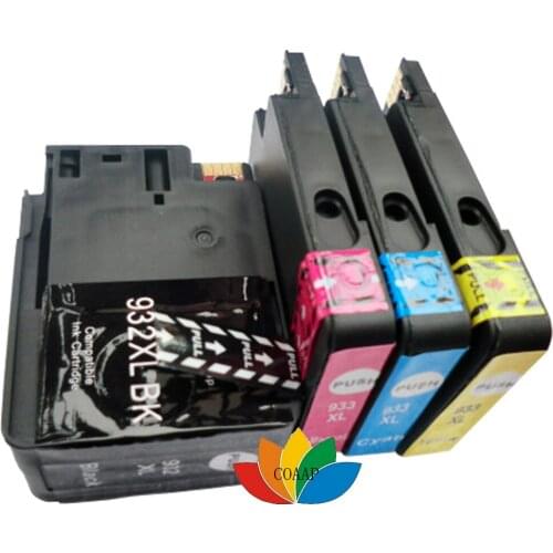 4 Compatible cartridges for HP 932XL 933XLOfficeJet 7110 7510 7610 7512 7612 Format e-All-In-One WiFi A3+ Printer