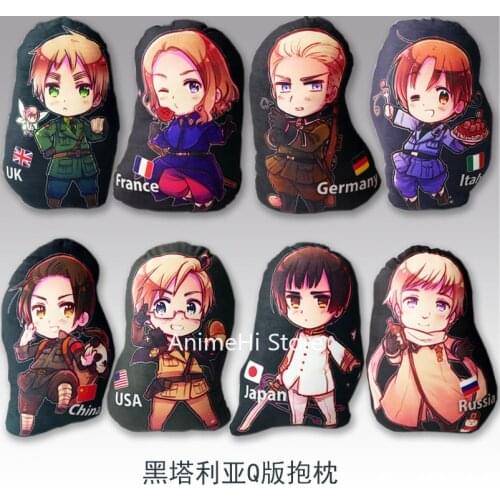 Anime Axis Powers Hetalia Plush Doll Figure UK USA Germany Italy Russia China Japan France Pillow Cosplay Toy 45cm for Gift