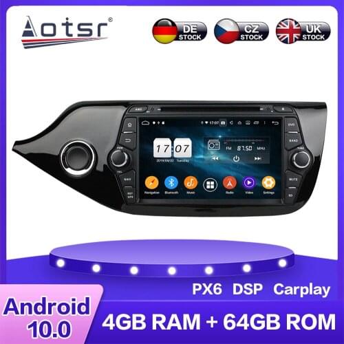 For KIA CEED 2013 - 16 Android 10 Car Multimedia DVD Player 4G + 64GB PX6 Auto GPS Navigation Stereo radio Headunit DSP Carplay