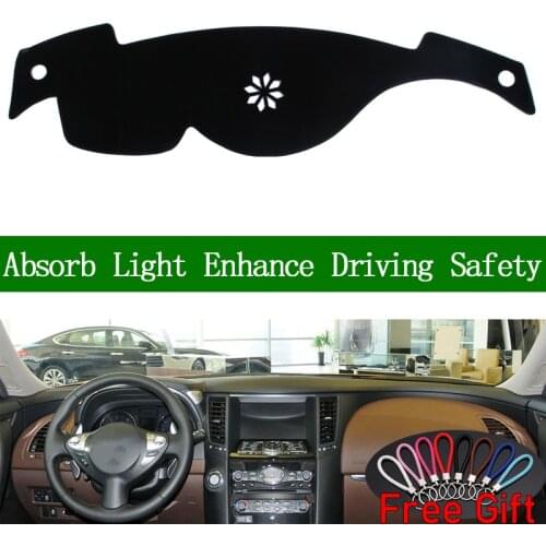 For Infiniti FX 35 FX 37 40 2004-2013 Dashboard Cover Sun Shade Non-slip Dash Mat Pad Carpet Car Stickers Interior Accessories