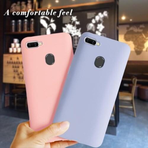 For OPPO A5s Phone Case Candy Color Silicone Case For OPPO A5s AX5S A7N AX7 A7 2018 matte Soft TPU Back Cover shell Capas
