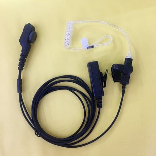 Long Big PTT with transparent acoustic tube headphone for Hytera PD700/PD780PD780GM/PD788 PT580 PD980 etcwalkie talkie