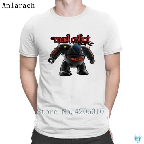 Mad Robot T-Shirts Short Sleeve Letter Create Free Shipping T Shirt For Men Weird Summer Style Gents Funny Casual