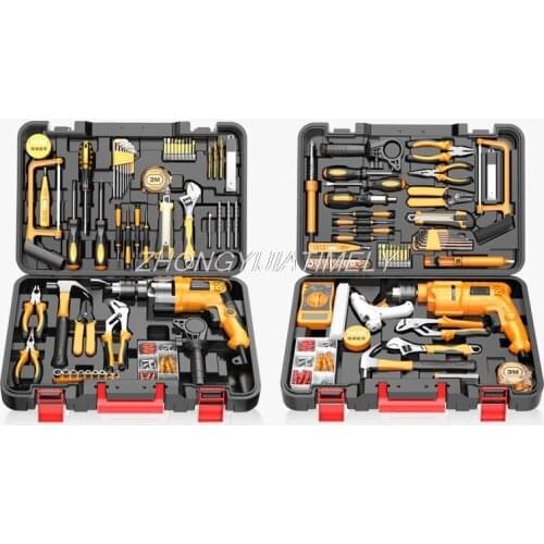 Combination toolbox, household electric drill, electrician special tools, hardware repair kit