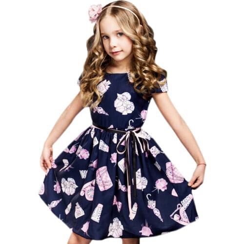 Girls Summer Dress 2021 New Brand Baby Girl Princess Dress Children Fashion Clothes Robe Kids Casual Dresses for Girls 2-8 Year