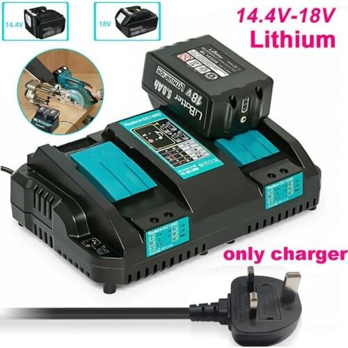 Mayitr 1pc AC100-240V Fast Rapid Double Battery Charger Lithium Batteries Power Tool Chargers For Makita BL1415