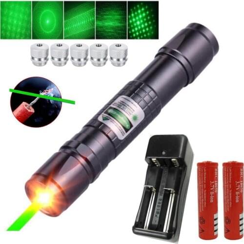 High-power green laser sight 018 green point laser pointer 5mw powerful laser equipment 10000M ultra-long radiation with battery