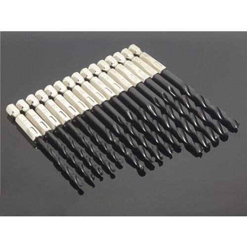 15pcs Set 3mm 4mm 5mm High Speed Steel 1/4 Hex Shank Twist Drill Bit Wind Batch Drilling Screwdriver Power Tools