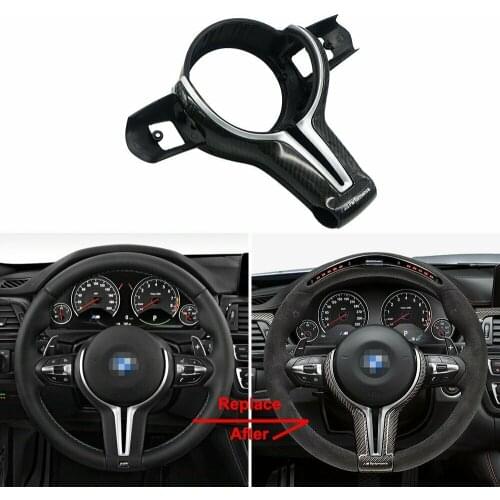Carbon Fiber Steering Wheel Cover Trim For BMW F80 X3 x4 X5 x6 M3 F82 M4 F10 M5 F06 F12 F13 M6 F15 X5M