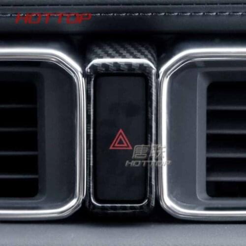 Car Dashboard Double Flash Warning Light Lamp Switch Frame Cover Sticker Trim For MAZDA CX-5 CX5 CX 5 2017 2018 2019 Accessories