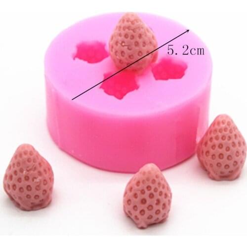 P546 Strawberry roll sugar silicone mould chocolate decoration mold jelly pudding mould