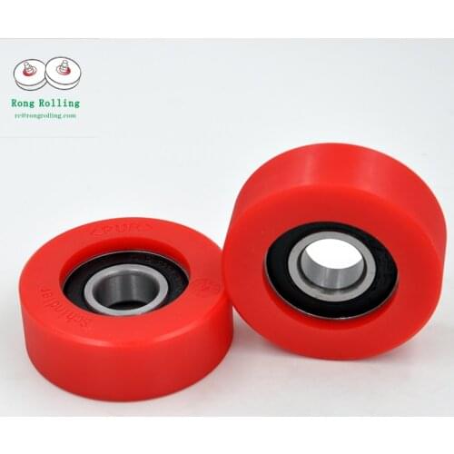 20*70*25 6204RS Polyurethane Rubber Covered Bearing 6204RS bore 20mm, pulley/roller diameter 70mm,thickness 25mm