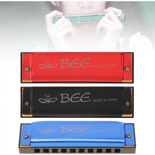 10 Holes 20 Tone Professional Mini Blues Harmonica Key C Mouth Organ for Children & Beginner