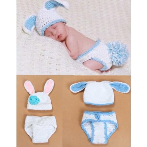 2020 New Infant Boy Baby Hat+Shorts Kids Children Girl Cap Fashion Beanie Hair Accessories Photography Props White Blue Colors