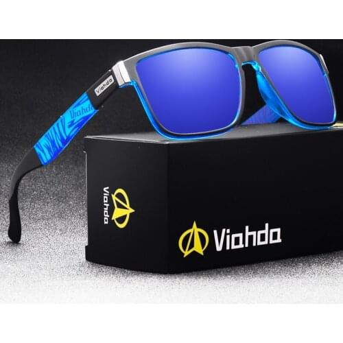 VIAHDA Mens Vintage Polarized Sunglasses Women Brand Designer Sport Sun Glasses For Men Fishing Driving Shades Eyewear UV400