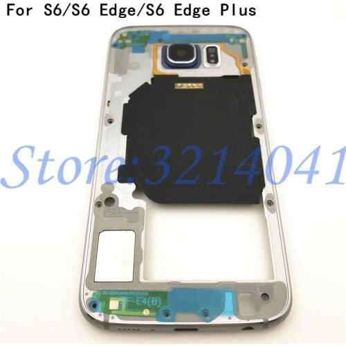 Middle Frame Bezel Housing Chassis For Samsung Galaxy S6 S6 Edge S6 edge plus G920F G925F G928F Single Dual SIM With Camera Lens