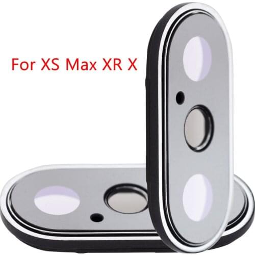 Back Rear Camera Glass Lens Ring Cover With Frame Holder For iPhone X Xr Xs Max Camera Glass Lens + Frame Parts