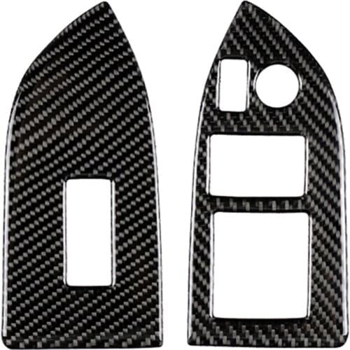 RHD Car Styling Carbon Fiber Window Lifter Control Switch Cover Decor Armrest Panel Trim Sticker for Subaru BRZ/Toyota 86 13-17