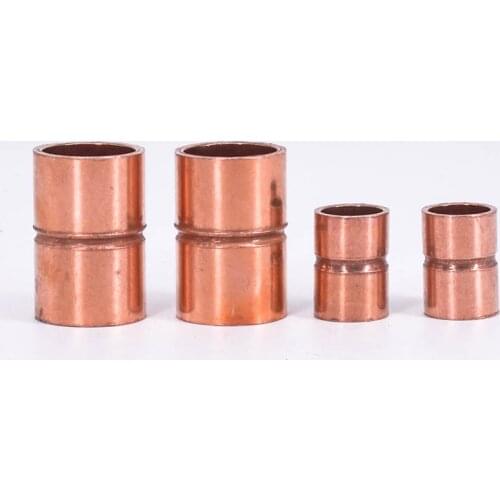 10mm Inner Diameter Copper End Feed Straight Equal Coupling Plumbing Fitting Scoket Weld Water Gas Oil 1mm Thickness