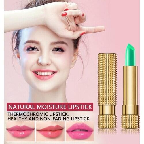 Magic Temperature-changed Color Natural Aloe Vera Moisturizing Long Lasting Lips Makeup Stick Cosmetic