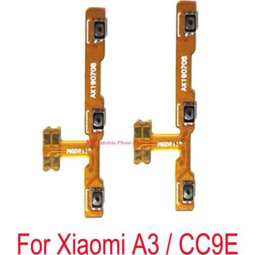 10 PCS Power ON OFF Volume Side Button Key Flex Cable For Xiaomi Mi A3 / CC9E MIA3 Ring Silent Switch Flex Cable Repair Parts