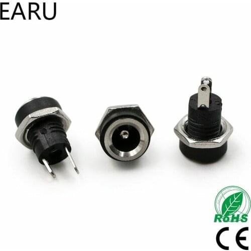 10pcs DC power socket socket female port panel mounting connection 5.5mm 2.1mm