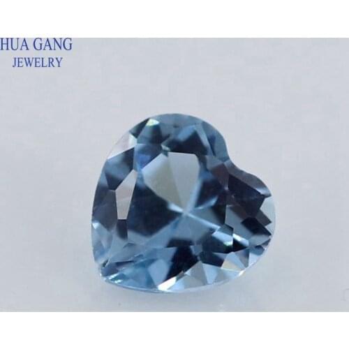 106# Spinel Blue Heart Shape Brilliant Cut Synthetic Spinel Stone For Jewelry Size 3x3-10x10mm Free Shipping