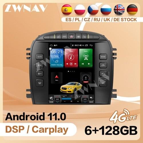 128G Tesla Carplay Radio Receiver For Jaguar S-type Stype 2004-2009 Car Android 11 Player Video GPS Head Unit Auto Audio Stereo