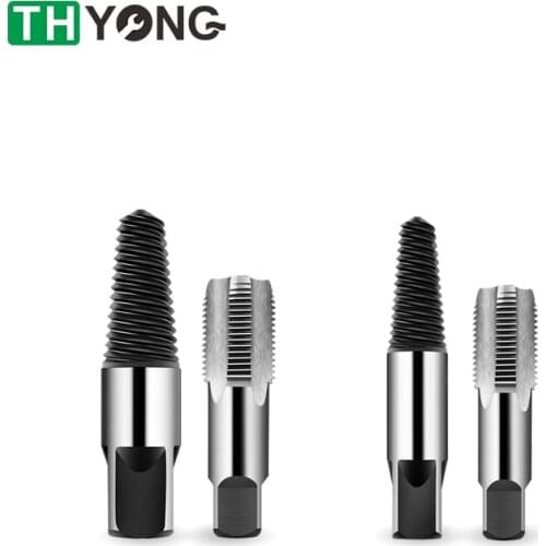 2pc/set Steel Damaged Screw Extractor Drill Bit Broken Speed Out Guide Set Broken Bolt Remover Easy Out Tool Accessories