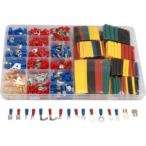 2017 new arrival 350 PCS Terminals&328 PCS 2:1 Heat Shrink Tube Assorted Connectors Box