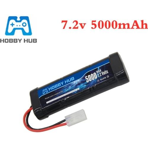 New 7.2V Battery 5000mAh NiMH Batteries Pack For RC Car Truck Buggy Boat Tank Ni-Mh Baterias gray supper power