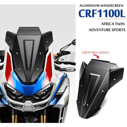 Motorcycle Aluminum Windshield Windscreen Wind Shield Deflector Fit For Honda CRF1100L CRF 1100 L Africa Twin Adventure Sports