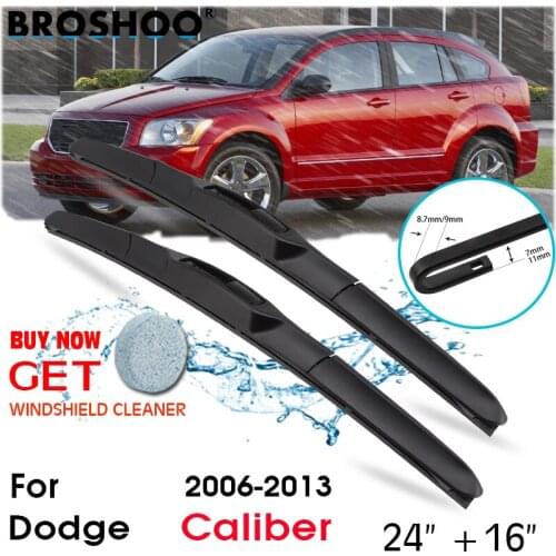 Car Wiper Blade Front Window Windscreen Windshield Wiper Blades J hook Auto Accessories For Dodge Caliber 24"+16" 2006-2013