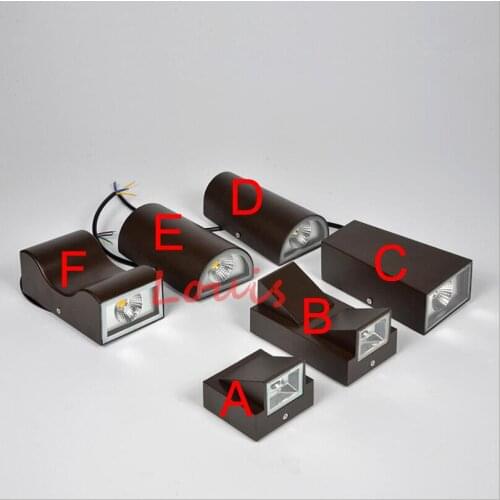 Free Shipping Indoor Outdoor LED Lighting 6W 12W COB UP&Down LED Wall Lamps for Garden Courtyard Porch Corridor Wall Light IP65