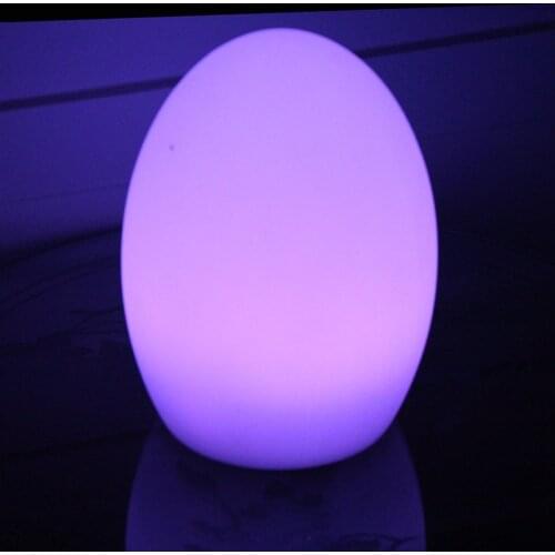 D22*H28cm IP65 Waterproof PE Material 16 Color Change RGBW LED Egg Light Glowing Table Lamp Night Light for Home Furniture 1pc