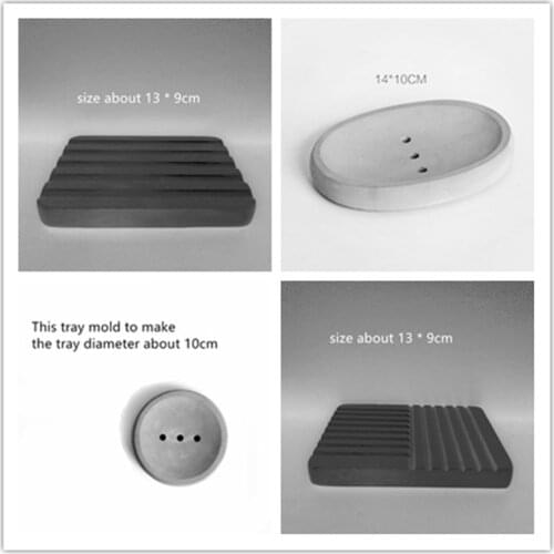 Decorating cement soap Dish mold creative concrete bathroom silicone soap box molds Simple Industrial Soap Tray Mould