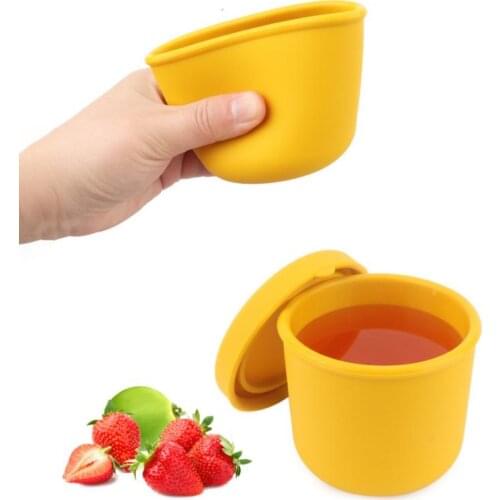 Food Grade Silicone Childrens Water Cup Anti-fall Drinking Cup High Temperature Resistant 250ml Food Supplement Cup Cocina