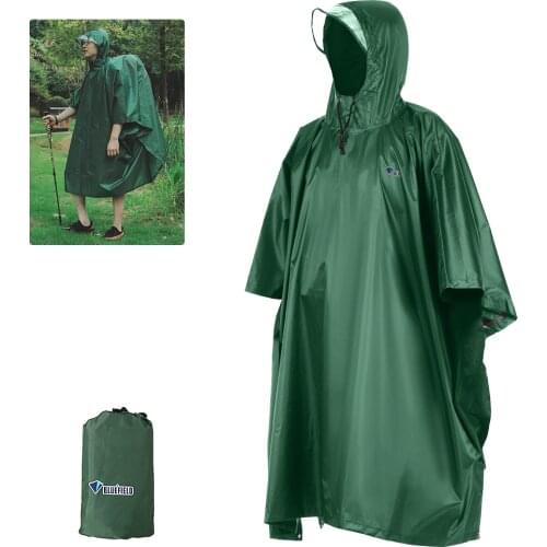 Rain Poncho Waterproof Raincoat with Hood Cycling Rain Cover Hiking Hooded Coat Jacket Motorcycle Rain Poncho Picnic Mat