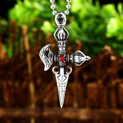 Cool Unique Pendants with stone Necklace Stainless Steel Fashion Mans Special Jewelry as gift
