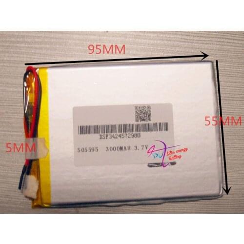 Best battery brand 3.7V 3000MAH rechargeable batteries, 505593, 505595 battery MP4't a MP5 GPS navigator battery c