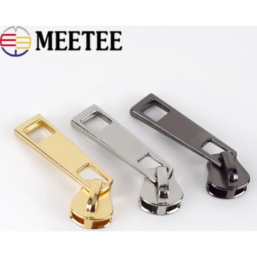 Meetee 25pcs Zipper Sliders for 5# Resin Zips Down Jacket Pocket Zippers Head Bag Zip Repair Kits DIY Sewing Accessories