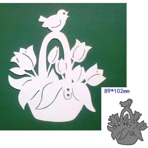 Metal cutting dies cut die mold Flower basket decoration Scrapbook paper craft knife mould blade punch stencils dies